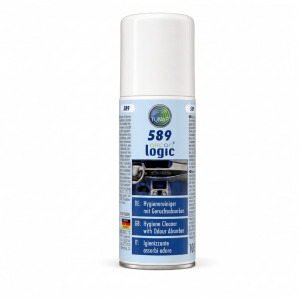 Spray Tunap 589 aircon logic, limpiador higiénico de aire acondicionado para coche con absorbente de olores, formato de 100ml.