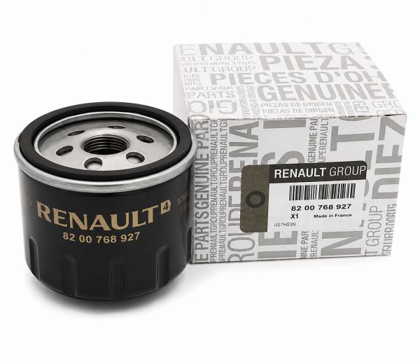 Filtro de aceite original Renault 8200768927 equivalente a Purflux LS933 para motores 1.5 dCi