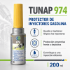 TUNAP microflex 974 de 200 ml, protector preventivo para inyectores gasolina que ayuda a mantenerlos limpios y favorece una inyección eficiente.