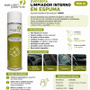 infografia Seven Parts espuma limpiadora 400 ml Power by Tunap para plástico cristal y tela