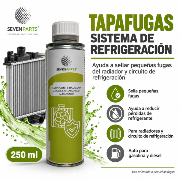 Tapafugas Seven Parts fabricado por TUNAP para pequeñas fugas del circuito de refrigeración