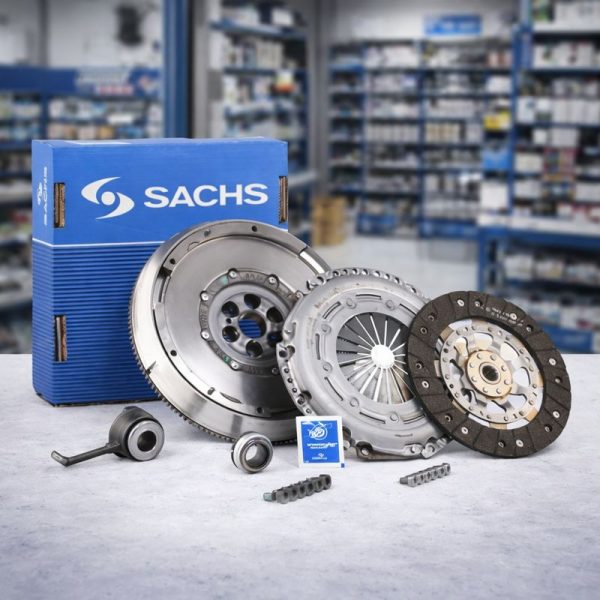 Kit de embrague SACHS con volante bimasa, plato de presión y disco, presentado en tienda de recambios profesional