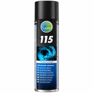 TUNAP 115 Limpiador Universal Profesional en spray para frenos, embragues y piezas mecánicas, desengrasante de evaporación rápida.