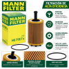 nfografía del filtro de aceite MANN-FILTER HU 719/7 X con caja original, cartucho filtrante y junta de estanqueidad. Destaca filtración de alta eficiencia, protección del motor, mantenimiento del aceite limpio, calidad original MANN-FILTER y material filtrante de alta calidad para una sustitución segura.