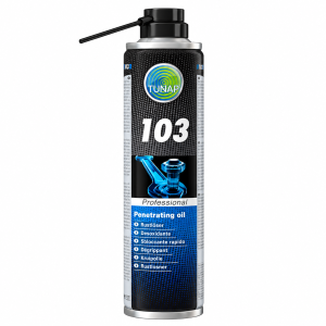 TUNAP 103 MP103 aflojatodo profesional 400 ml, spray desoxidante de alta penetración con MoS2 para tornillos y piezas oxidadas.