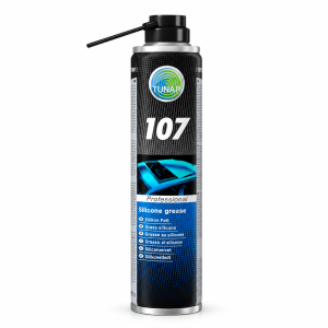 TUNAP MP 107 Spray de Silicona Profesional, lubricante transparente para plásticos, gomas y guías de techo solar, referencia 1101053