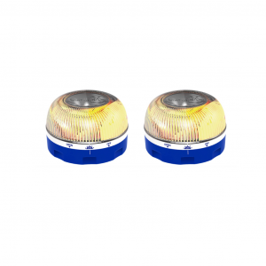 Pack 2 Señales V16 Vialine Homologadas DGT 3.0 – Luz Emergencia LED 360º con Base Magnética y Protección IP54