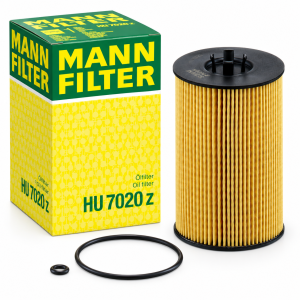 Filtro de aceite MANN-FILTER HU 7020 Z de cartucho con junta de estanqueidad, para determinadas motorizaciones 1.6 TDI y 2.0 TDI Volkswagen, Audi, Seat y Skoda.