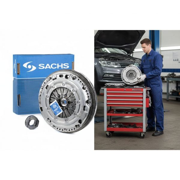 Montaje de kit de embrague Sachs 2290 601 050 en taller mecánico profesional