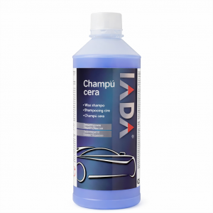 IADA Champú con Cera 1L para coche – limpieza con brillo y protección de carrocería, shampoo automoción con efecto cera