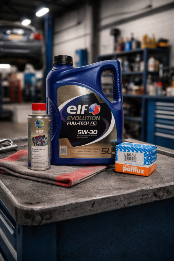 Pack Revisión Premium Via Line: Aceite ELF Full-Tech FE 5W-30 + Filtro Purflux LS933 + Limpiador TUNAP 957