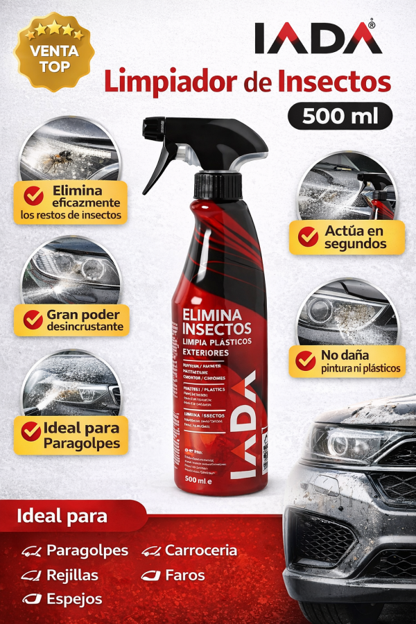 IADA Limpiador de Insectos 500 ml para coche
