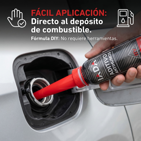 IADA Stop Humos Diésel 300 ml aplicación en depósito de combustible aditivo antihumos diésel uso tratamiento 30-50 litros