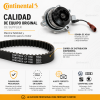 Infografía del kit de distribución Continental CT1168WP1 con bomba de agua, destacando calidad OE, durabilidad, fabricación europea y compatibilidad con motores 1.6 y 2.0 TDI