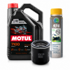 Pack mantenimiento moto 4T con Motul 7100 10W40 4L, filtro MANN MW 64 y TUNAP 974