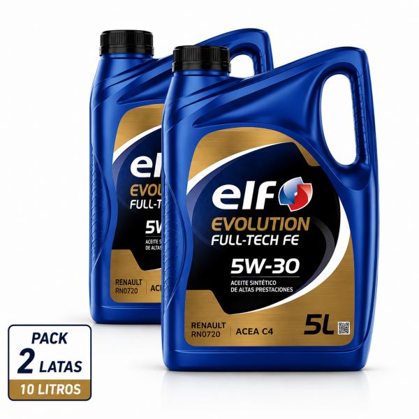 Pack 2 ELF Evolution Full Tech FE 5W30 10 Litros Beneficios y Homologaciones