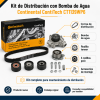 Infografía del kit de distribución con bomba de agua Continental ContiTech CT1139WP6 con correa de distribución, bomba de agua, rodillo tensor, 3 rodillos guía y accesorios de montaje.