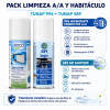 Infografía del pack TUNAP 996 y 589 con beneficios para limpiar conductos del aire acondicionado y eliminar malos olores del coche