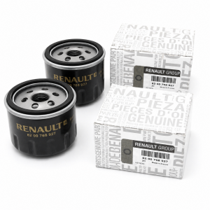 Pack de 2 filtros de aceite originales Renault 8200768927 para motores 1.5 dCi, con embalaje original Renault