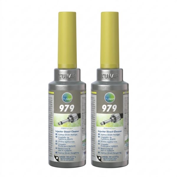 Pack de 2 unidades de limpiador de inyectores directos TUNAP 979 microflex de 300 ml.