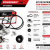 Infografía del kit de distribución con bomba de agua Gates PowerGrip KP15688XS, con correa 5688XS, bomba de agua, tensor, rodillo guía, características técnicas, equivalencias y compatibilidad por bastidor.