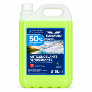 Anticongelante refrigerante amarillo RecOficial 50% 5L listo para usar