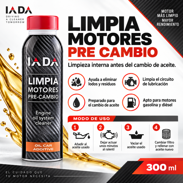 IADA 33044 limpiador interno de motor antes del cambio de aceite
