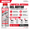 Aditivo Motul para limpieza interna del motor antes del cambio de aceite