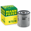 Filtro de aceite MANN-FILTER W 712/95 con caja original, filtro enroscable de calidad OE para determinadas motorizaciones Volkswagen, Audi, SEAT y Skoda.