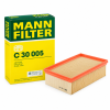 Filtro de aire de motor MANN-FILTER C 30 005 con caja original para determinadas motorizaciones Volkswagen, Audi, SEAT y Skoda
