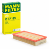 Filtro de aire motor MANN-FILTER C 37 153 con embalaje original, para determinadas versiones de Volkswagen Golf IV, Seat León I, Audi A3 8L y Skoda Octavia I.