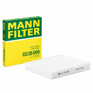 Filtro de habitáculo antipolen MANN-FILTER CU 26 009 con caja original para determinadas versiones Volkswagen, Audi, SEAT y Skoda