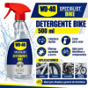 Infografía WD-40 Specialist Bike Limpiador Total 500 ml, eliminación de barro, grasa y suciedad, compatible con aluminio, carbono, plástico y goma.