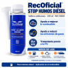 Infografía Rec Oficial Stop Humos Diésel 200 ml REC10006, con beneficios del tratamiento antihumos pre-ITV y modo de aplicación en el gasóleo.