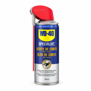 WD-40 Specialist Aceite de Corte Multiusos 400 ml, spray lubricante con aplicador Smart Straw de doble acción para taladrado, fresado, corte y mecanizado de metales.